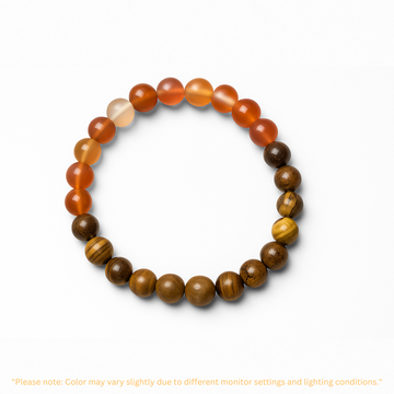 Carnelian & Tiger Eye Energy Bracelet - Astro Roohi