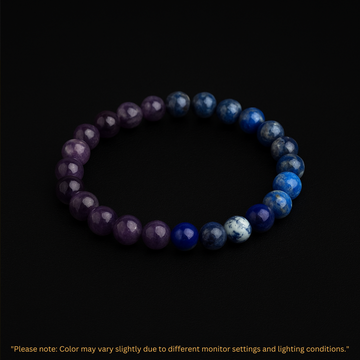 Intuition & Clarity Bracelet – Amethyst & Sodalite - Astro Roohi