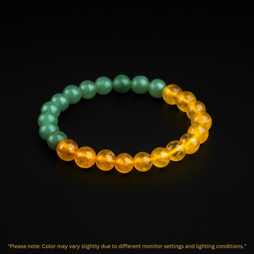 Harmony Dual Stone Bracelet – Jade & Citrine - Astro Roohi