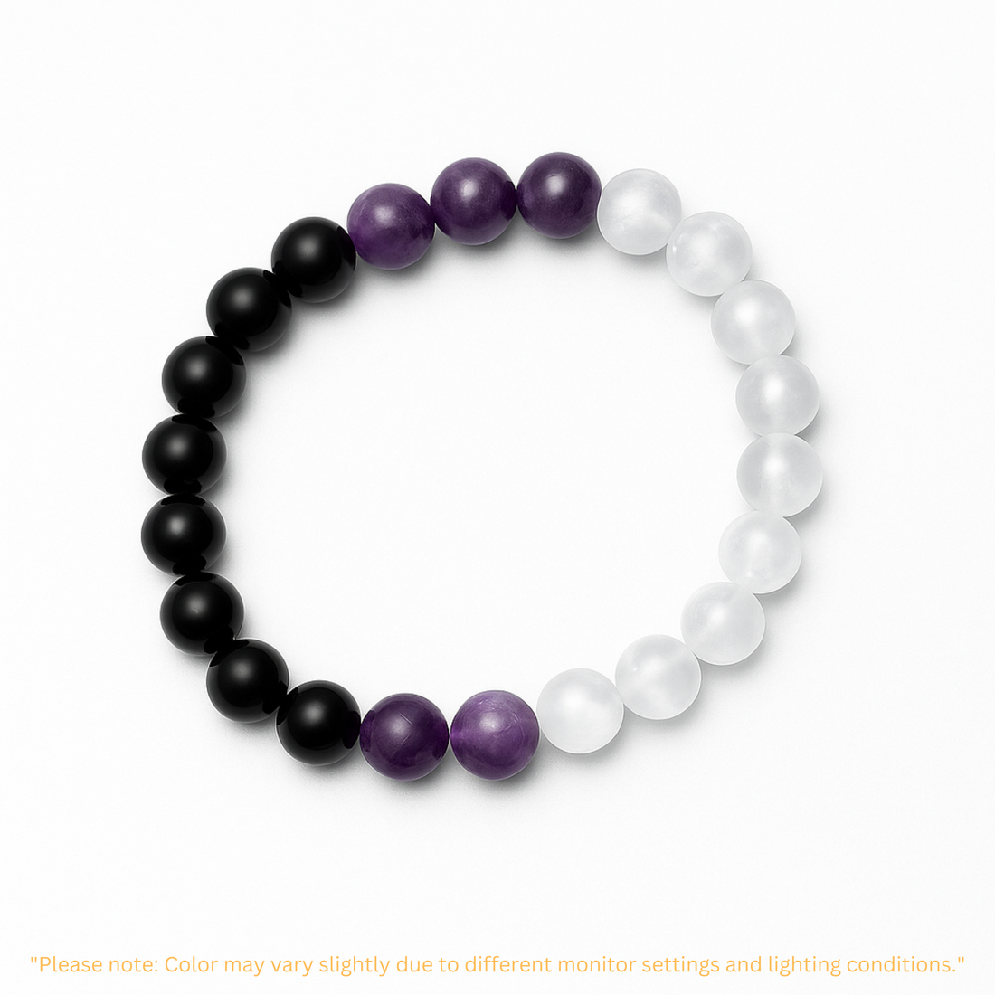 Triple Energy Protection Bracelet – Black Tourmaline, Amethyst & Clear Quartz - Astro Roohi