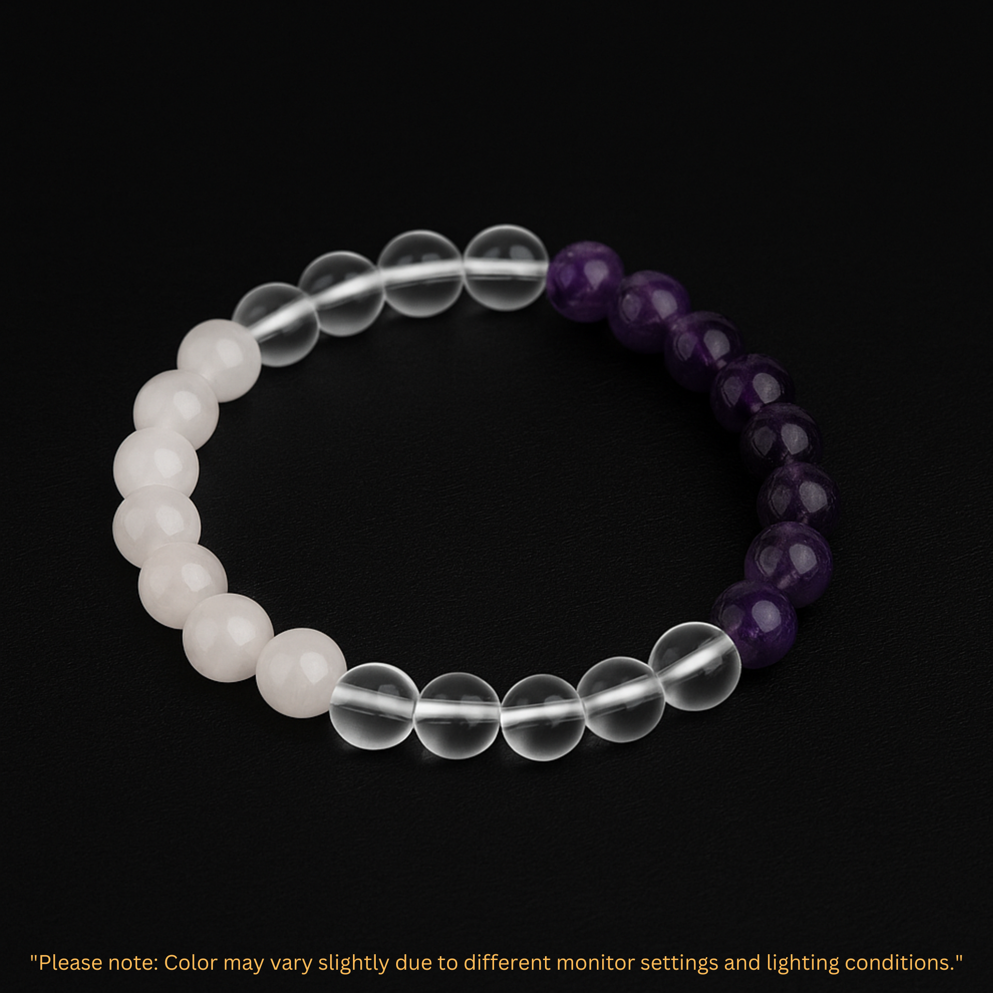 Trinity of Light Bracelet – Rose Quartz, Clear Quartz & Amethyst - Astro Roohi